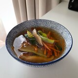 干し椎茸の出汁で！野菜のスープ
